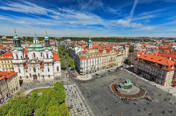 Красивый вид на Старе Место Прага