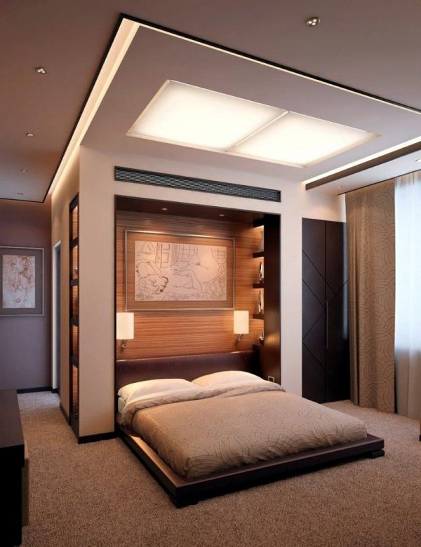 Интерьер комнаты с дизайном ниши